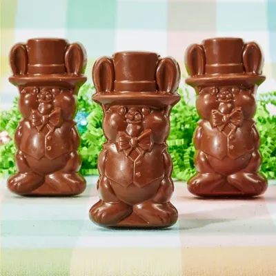 Milk Chocolate Peanut Butter Top Hat Bunny