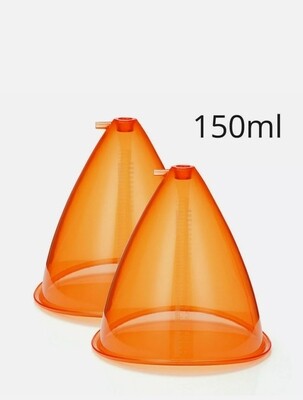 150 ML XL butt cups (Orange) only cups included  