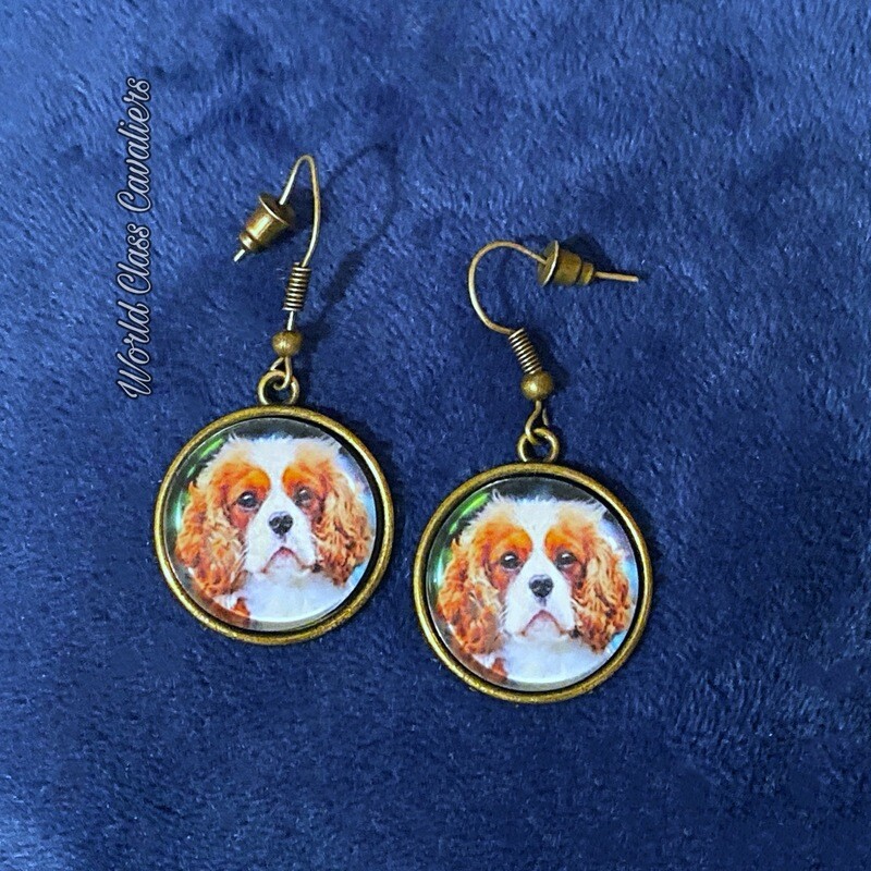 Cavalier King Charles Spaniel - Earrings Dangling