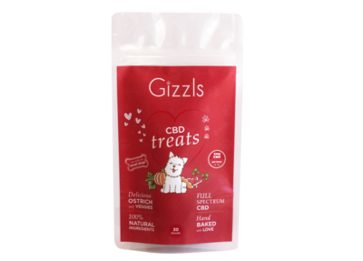 Gizzls Ostrich CBD Dog Treats (for small dogs) Gizzls Ostrich CBD Dog Treats (for small dogs)