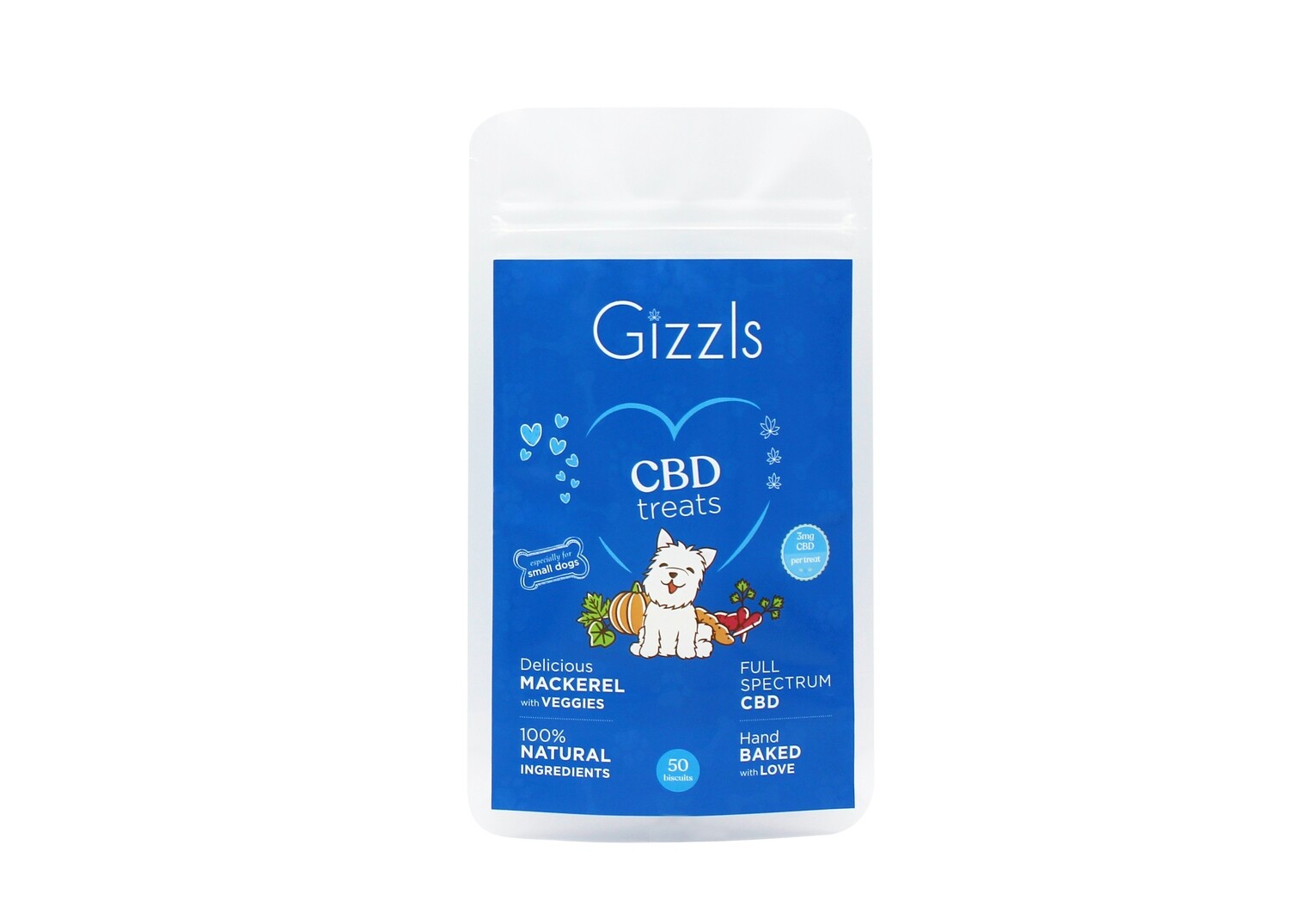 Gizzls Healthy CBD Dog Treats with Fish (Small Dogs)