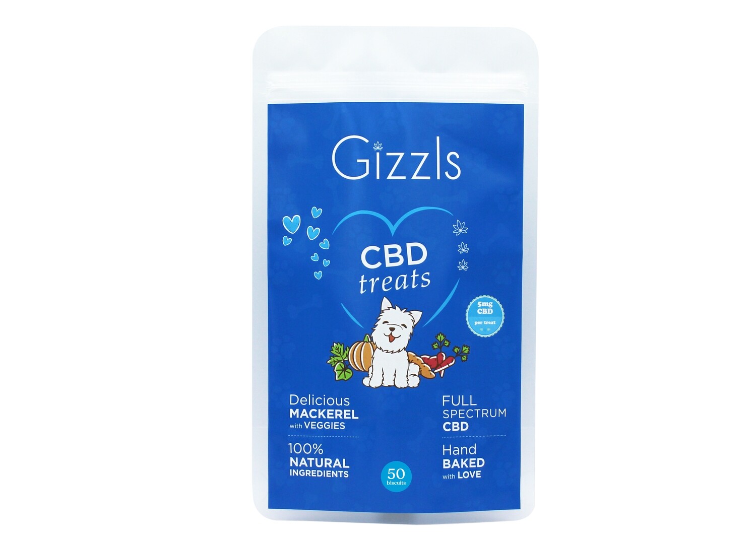 Gizzls Fishy CBD Dog Treats (med/large dogs)