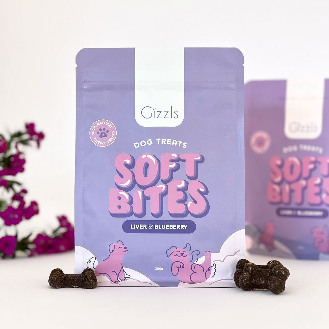 Gizzls Liver &amp; Blueberry Chewy Dog Treats (300g)