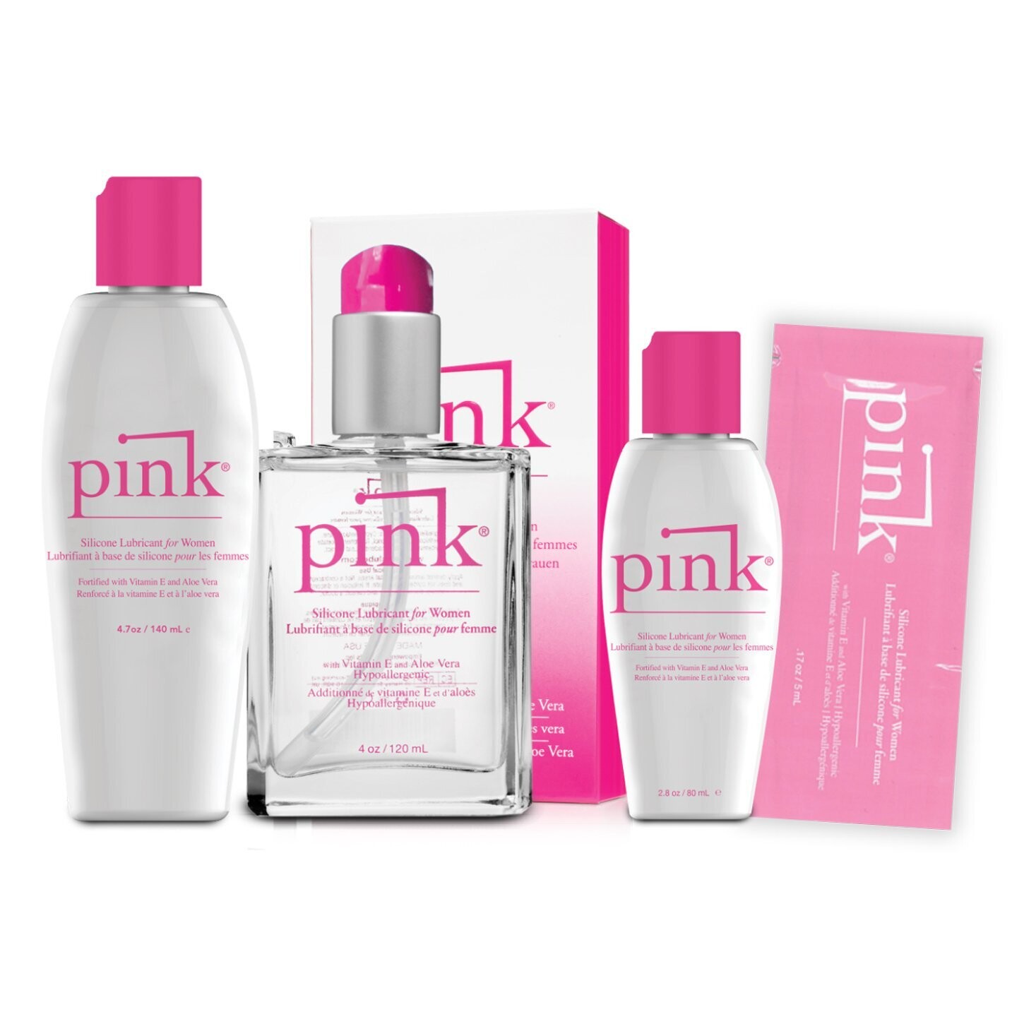 Pink® Silicone Lubricant (Sizes 2.8oz - 4.7 oz)