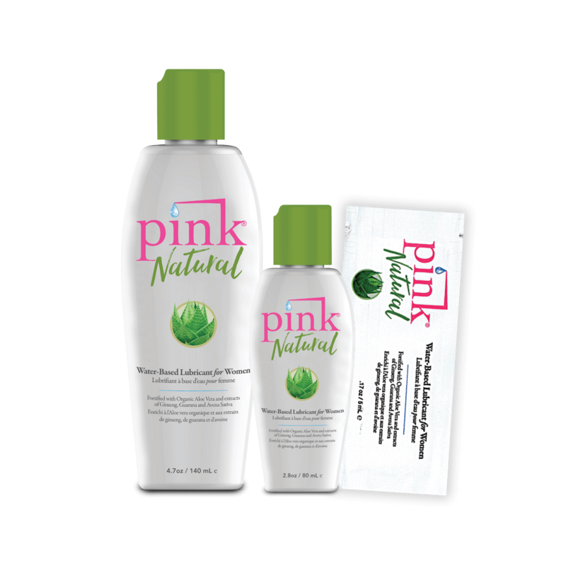 Pink Natural with Aloe Water Based Lubricant (Sizes 2.8oz - 4.7oz)