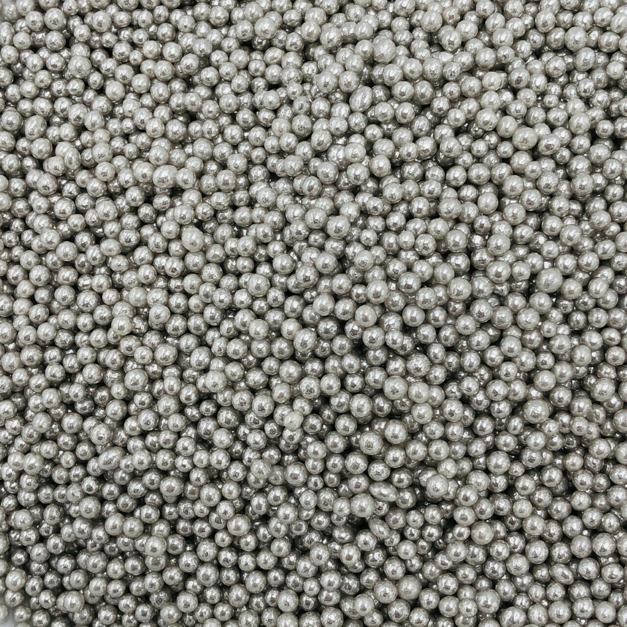 Silver Sugar Pearls 2mm