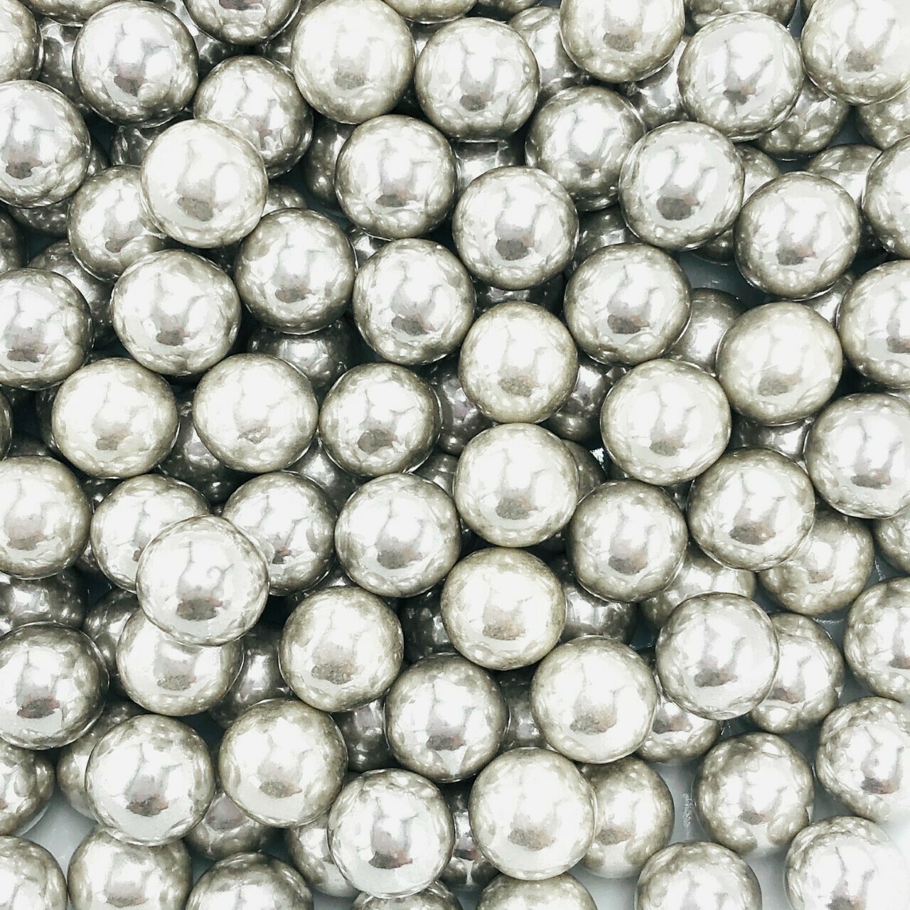 Silver Sugar Pearls 10mm