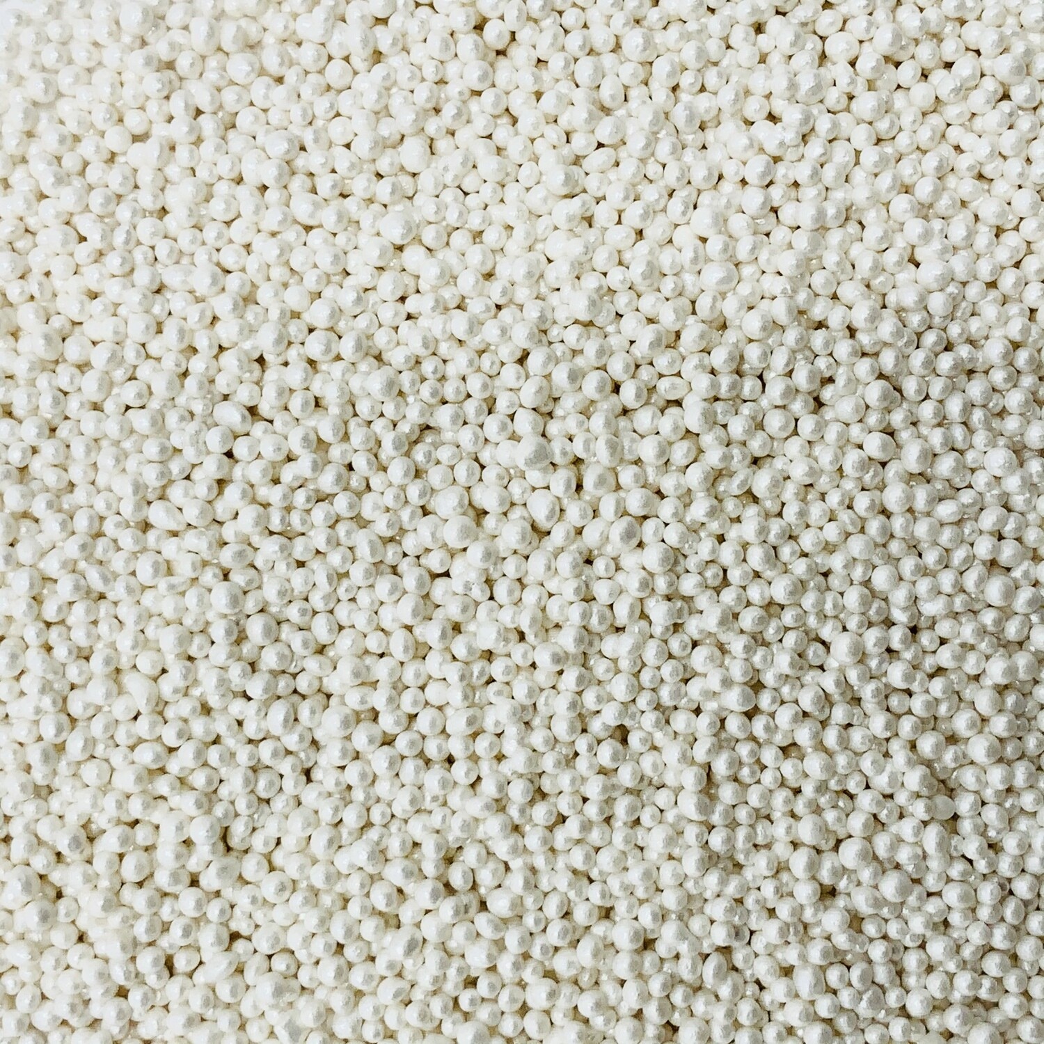 Metallic White Non-Pareils