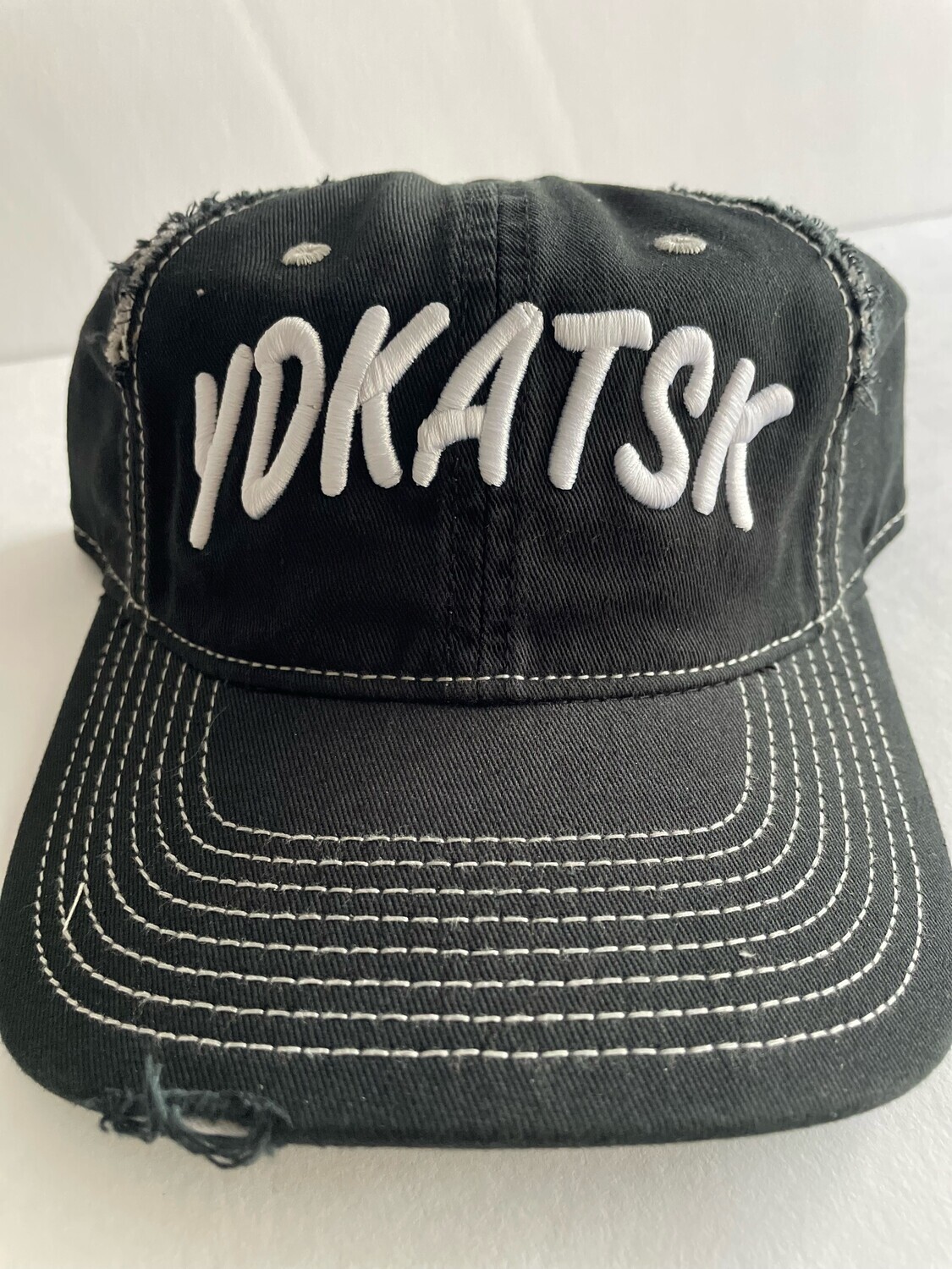 YDKATSK "BLACK" Vintage Distressed Baseball Cap