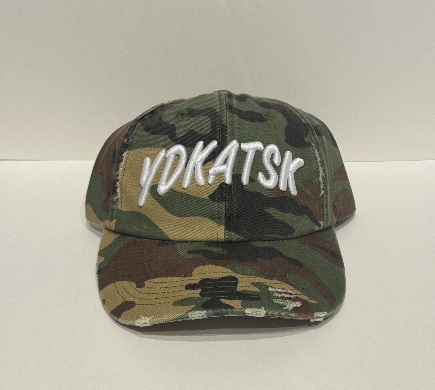 YDKATSK "CAMO" Vintage Distressed Baseball Cap