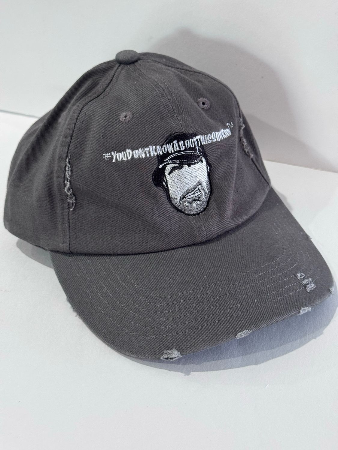 YDKATSK Grey Vintage Distressed Baseball Cap