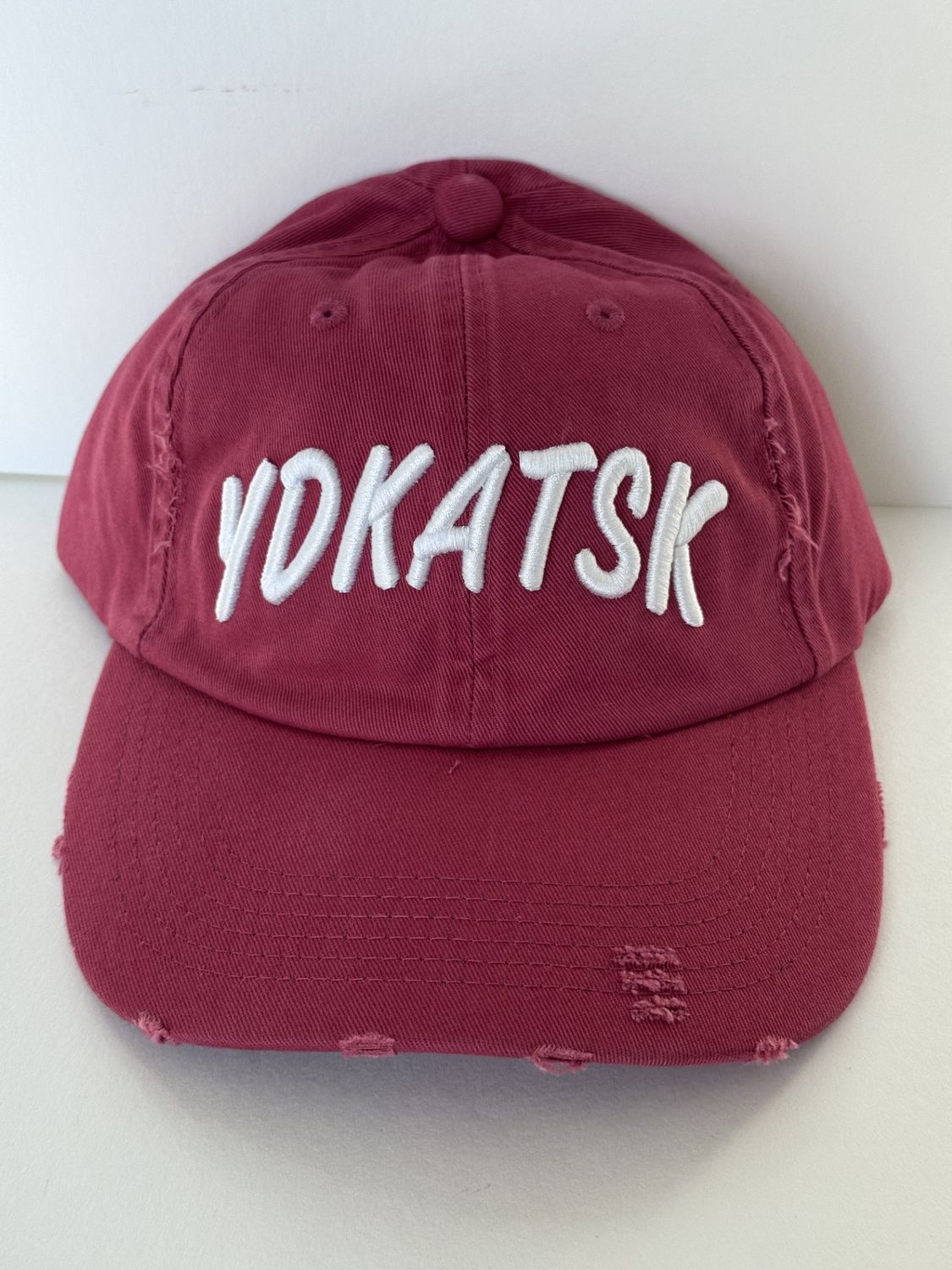 YDKATSK "RED" Vintage Distressed Baseball Cap