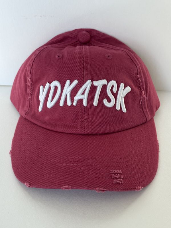 YDKATSK "RED" Vintage Distressed Baseball Cap