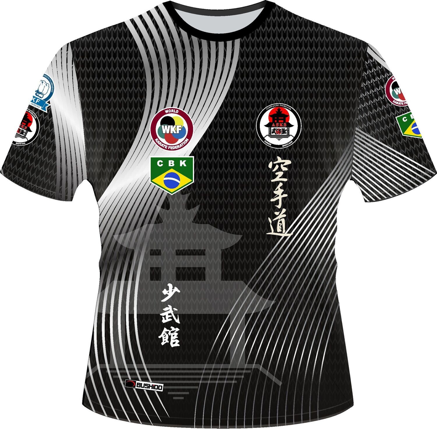 Camisa Karate Shobukan ASKS Preta 312-1