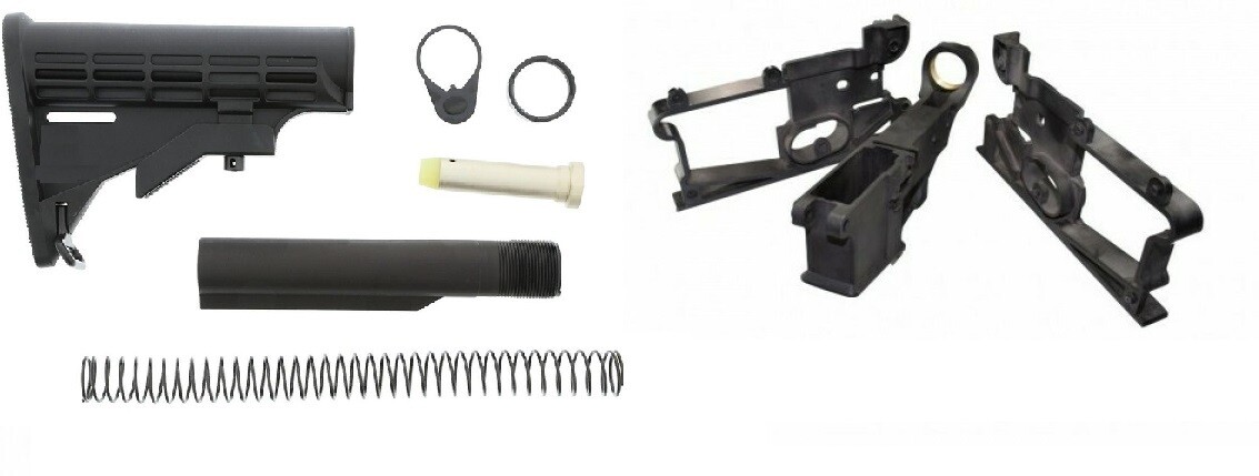 HYBRID 80 LIBERATOR AR15 80% lower and Jig with a 6 POSITION STOCK KIT.
