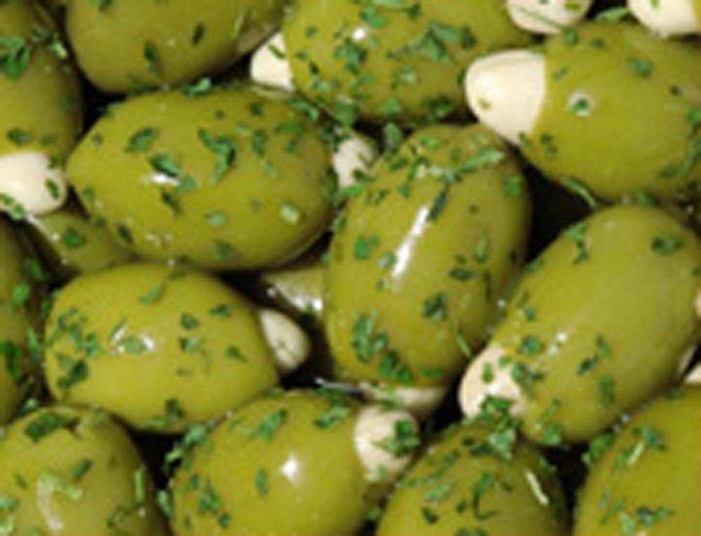 Cod. 052 Olive verdi grandi
ripiene alle mandorle ohne Stein Cod. 052 Olive verdi grandi
ripiene alle mandorle ohne Stein
