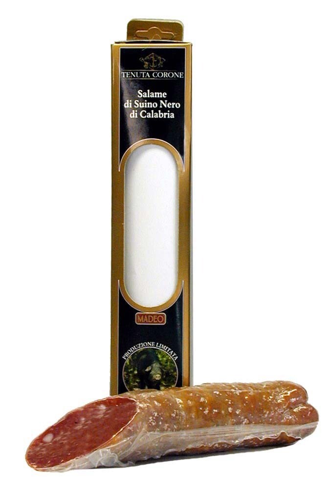 Salame del suino nero di Calabria
Madeo Salame del suino nero di Calabria
Madeo