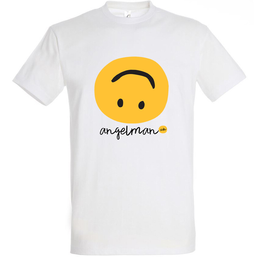 White T Shirt smiley design