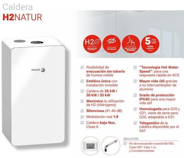 Caldera de condensación gas natural FAGOR H2 Natur 30
