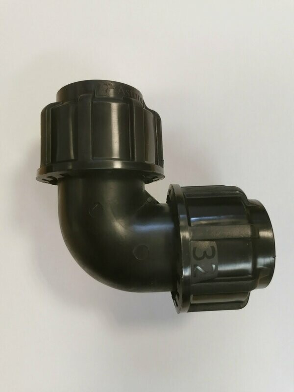PE-Verbinder 32 x 32 mm, 90°, 2 Klemmen PE-Verbinder 32 x 32 mm, 90°, 2 Klemmen