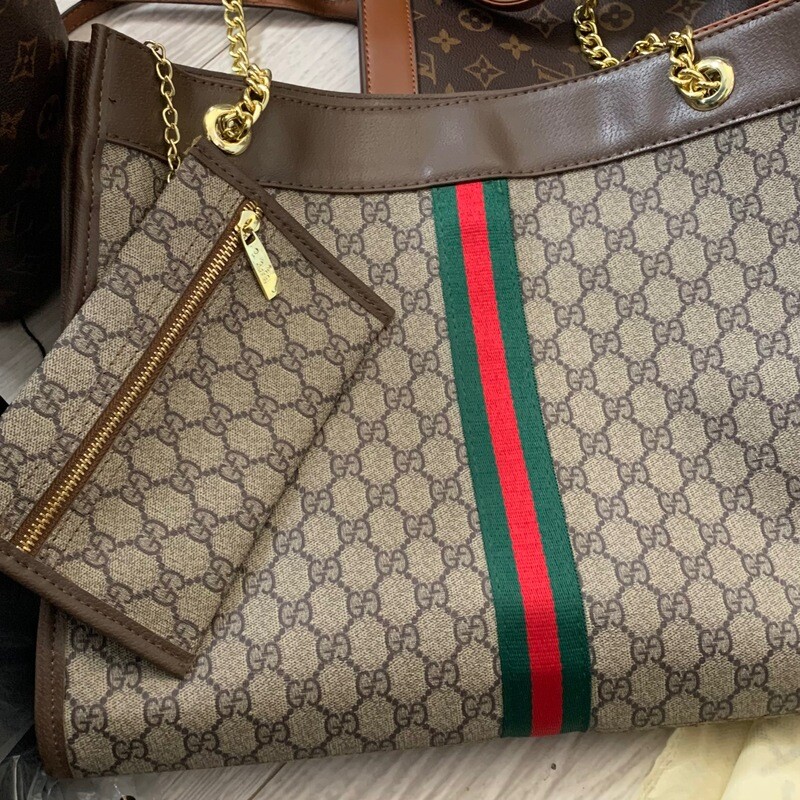 GG never full handbag with billfold/pouch