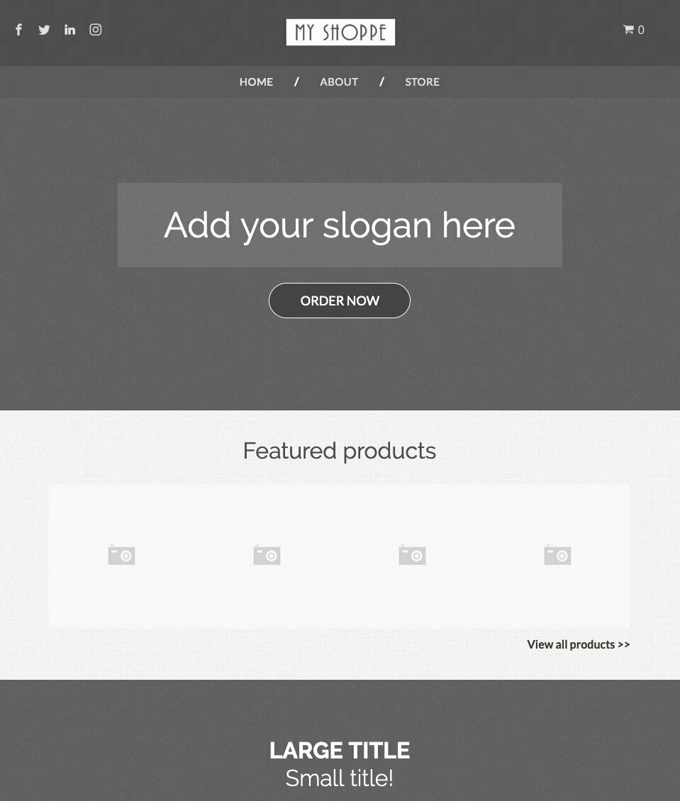 Blank Template Store