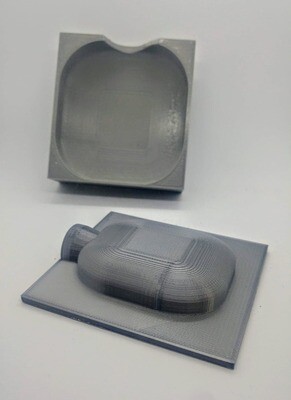 Square bottle bomb shell 3&quot;(Large) leaf not included
Moulds are made to order. up to 10 working days lead time on all 3d moulds.