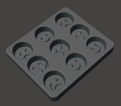 Tray of 9 micro Emojis, perfect to add in mylar bags 
Emojis weigh roughly 6g each .
Tray is 130 x 110mm x14mm height