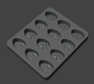 Tray of 12 micro eggs perfect to add in mylar bags 
Eggs weigh roughly 6g each .Tray is 130 x 110mm x14mm height