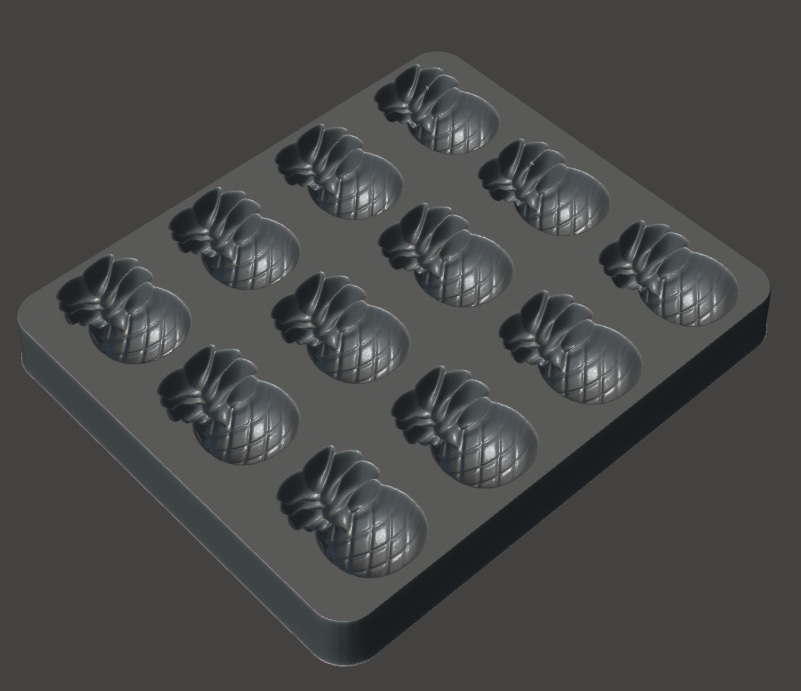Tray of 12 micro Pineapples, perfect to add in mylar bags 
Pineapples weigh roughly 6g each .
Tray is 130 x 110mm x14mm height