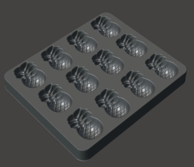 Tray of 12 micro Pineapples, perfect to add in mylar bags 
Pineapples weigh roughly 6g each .
Tray is 130 x 110mm x14mm height
