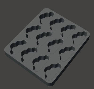 Tray of 12 micro Clouds perfect to add in mylar bags 
Clouds weigh roughly 6g each .
Tray is 130 x 110mm x14mm height