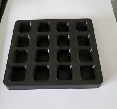 Tray of 16 micro Cubes perfect to add in mylar bags 
Tray is 130 x 110mm x14mm height