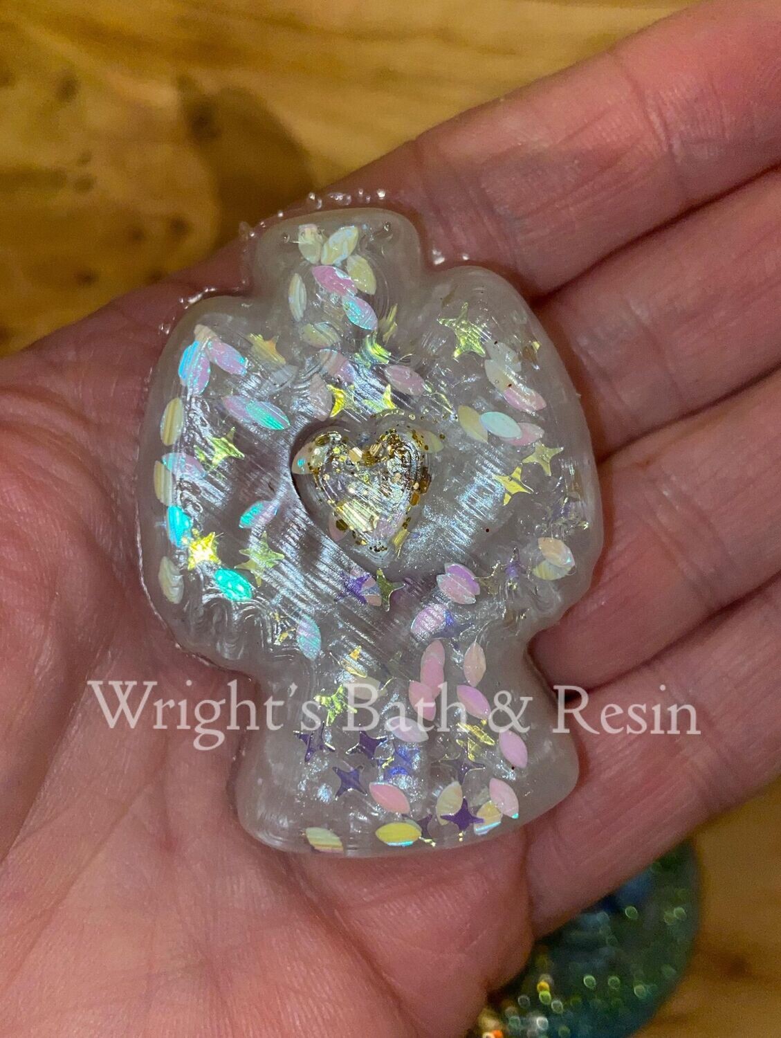 Angel heart Pocket Hug resin mould (4 per mould) BBHP EXCLUSIVE