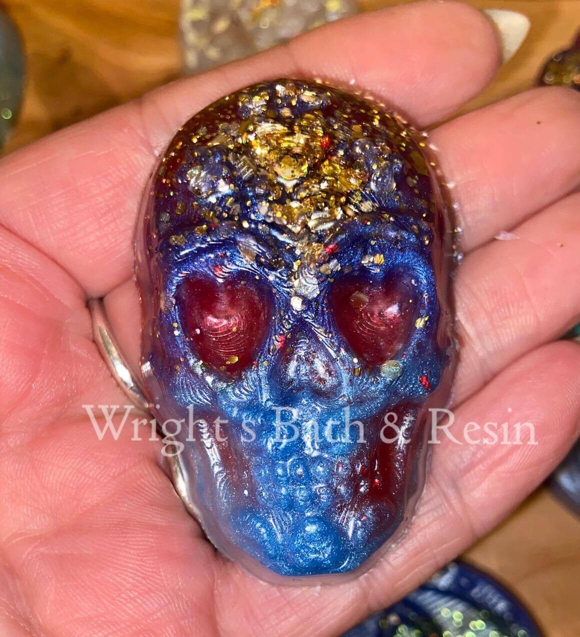 Sugar love skull Pocket Hug resin mould (4 per mould) BBHP EXCLUSIVE