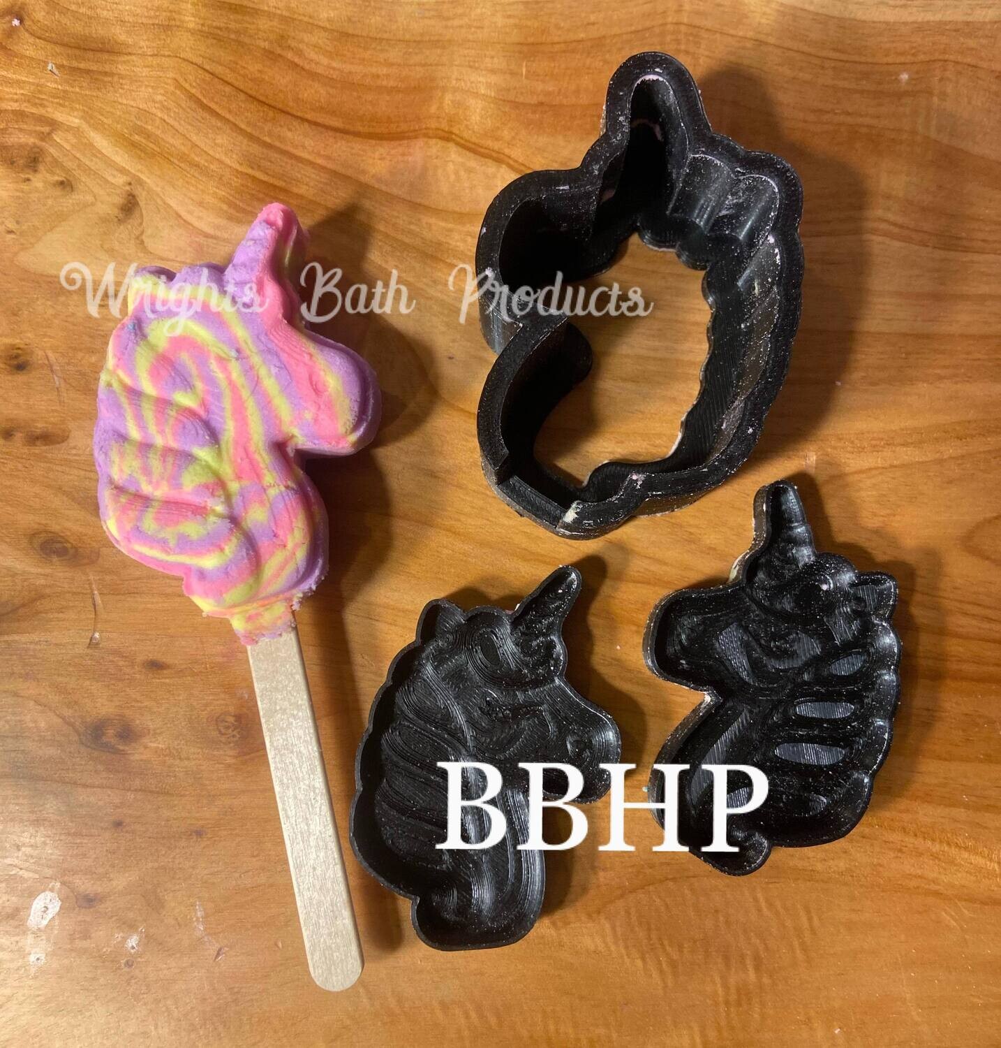 Unicorn Bubble Bar Mould BBHP EXCLUSIVE 
Approx 70g
All 3d moulds are made to order. 
can take up to 10 working days lead time at busy periods