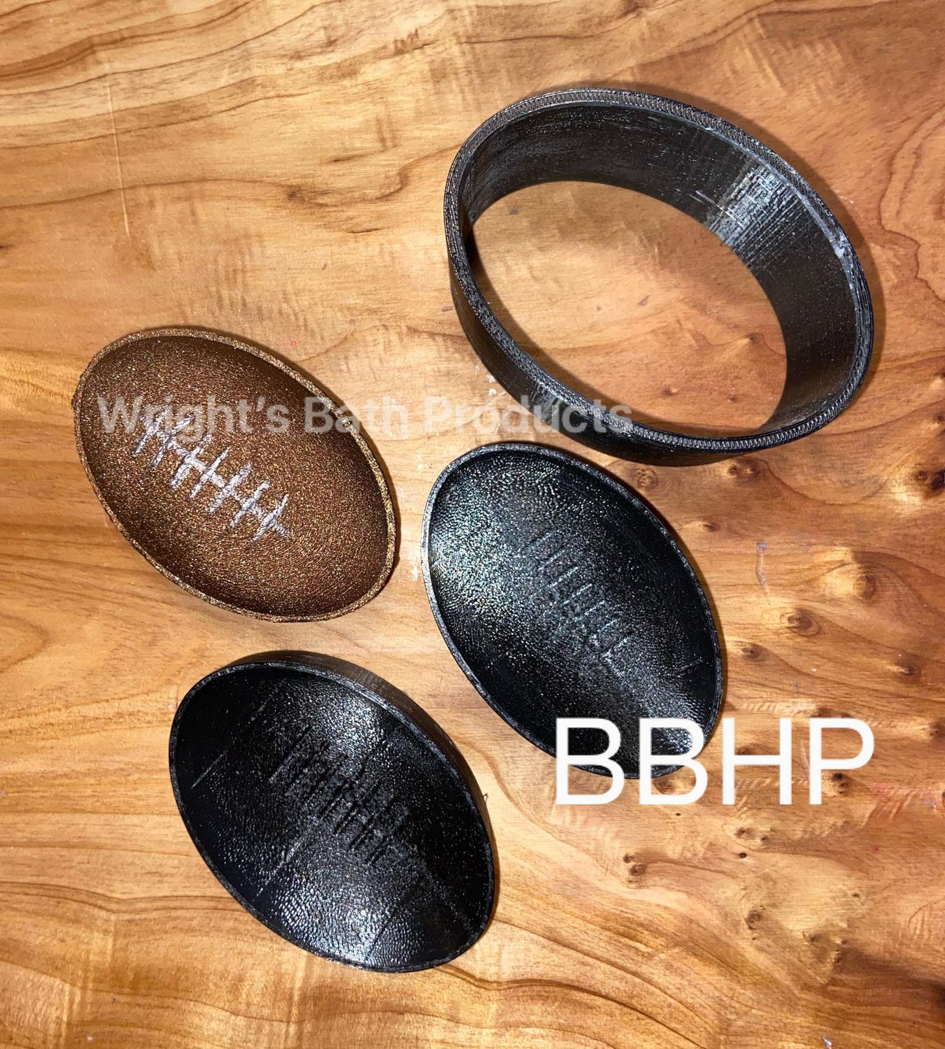 Rugby ball Mould BBHP EXCLUSIVE 
Approx 100g
All 3d moulds are made to order. 
can take up to 10 working days lead time at busy periods