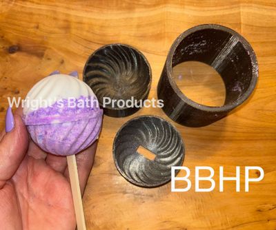 NEW STYLE swirl Bubble Bar and bath bomb Mould BBHP EXCLUSIVE 
Approx 200g
All 3d moulds are made to order. 
can take up to 10 working days lead time at busy periods