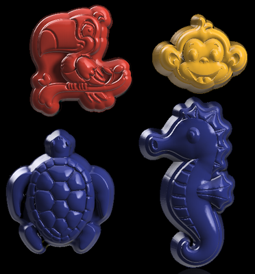 Tropical animals theme set