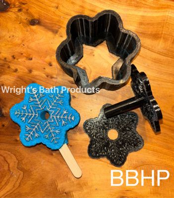 Snowflake  Bubble Bar and bath bomb Mould BBHP EXCLUSIVE 
Approx 170g