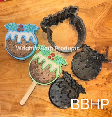 Xmas Pudding  Bubble Bar and bath bomb Mould BBHP EXCLUSIVE 
Approx 170g