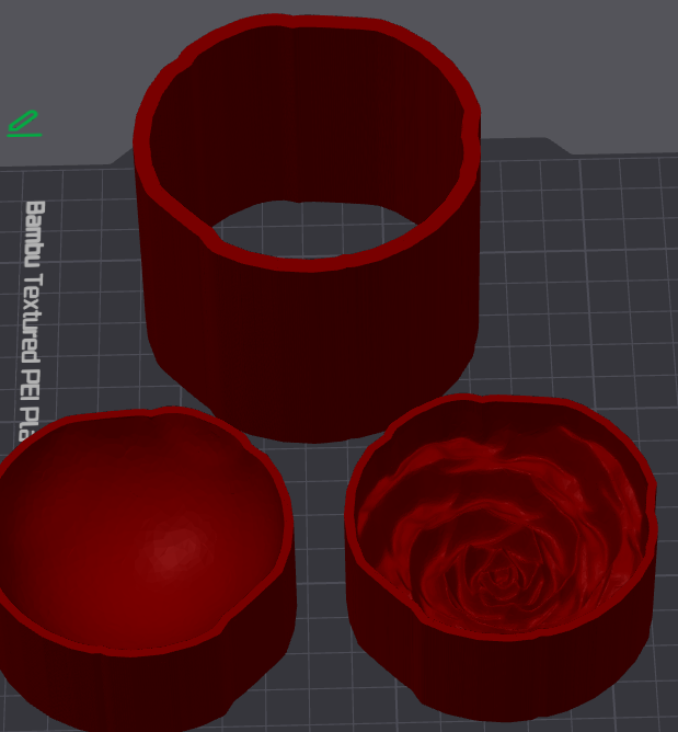 2 inch small round bottom Rose bath bomb mould   All 3d moulds are made to order.  can take up to 10 working days lead time at busy periods