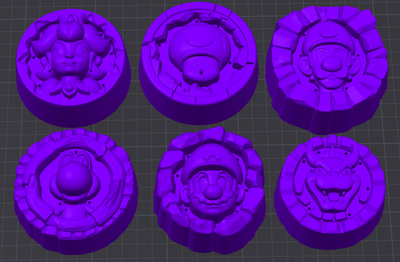 Game character 6  bath bomb mould  BBHP EXCLUSIVE approx 150g