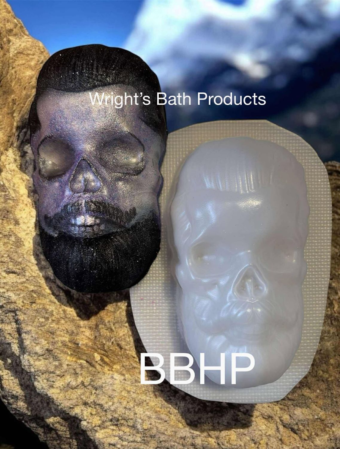 Large Hipster Skull bath bomb mould  BBHP EXCLUSIVE Approx 400g