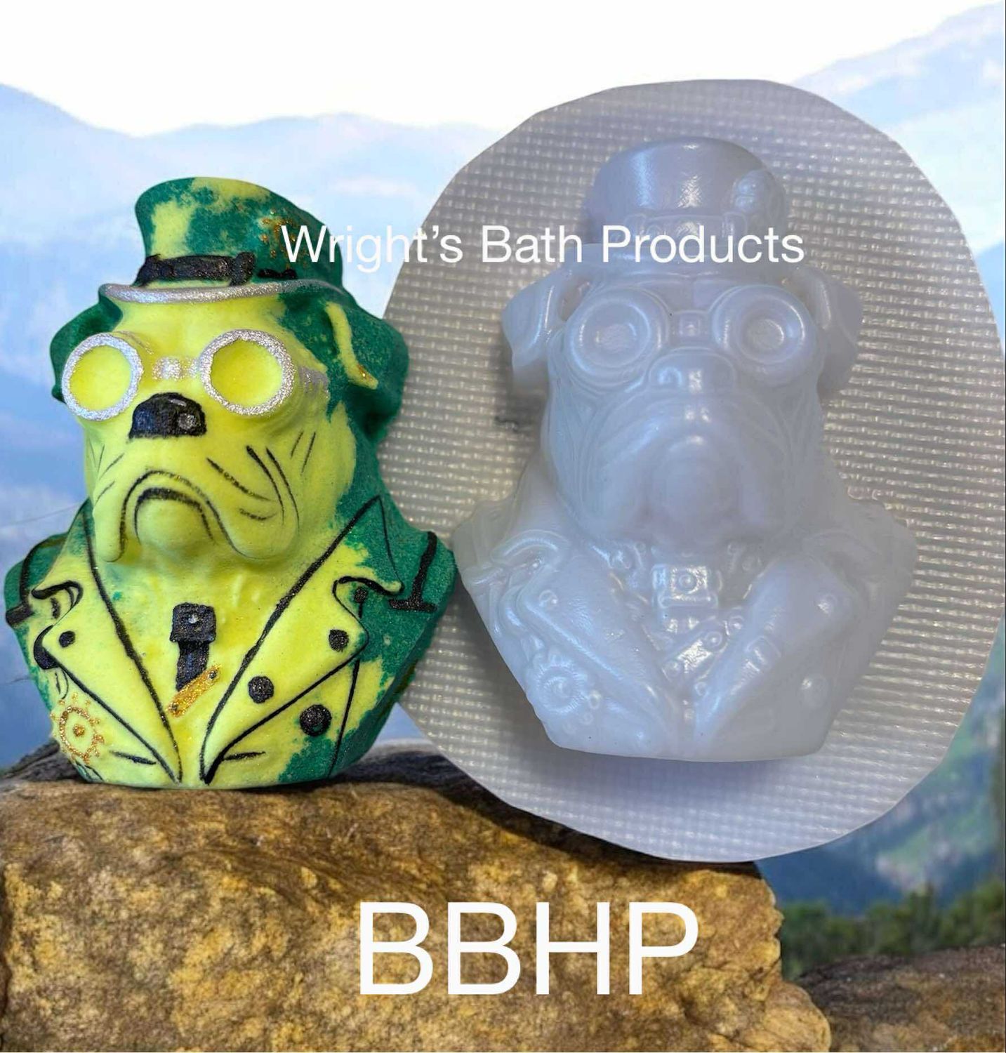 Steampunk Bulldog  bath bomb mould  BBHP EXCLUSIVE Approx 150g