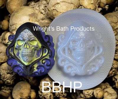 Hooded Skull  bath bomb mould  BBHP EXCLUSIVE Approx 150g
