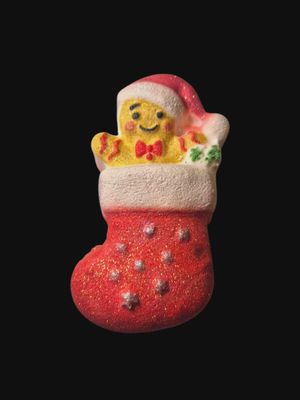 Gingerbread Stocking Bath bomb mould  BBHP EXCLUSIVE Approx 150g