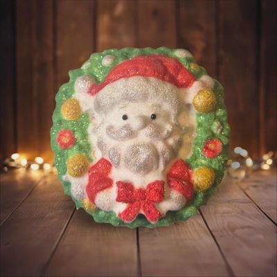 santa wreath Bath bomb mould  BBHP EXCLUSIVE Approx 150g