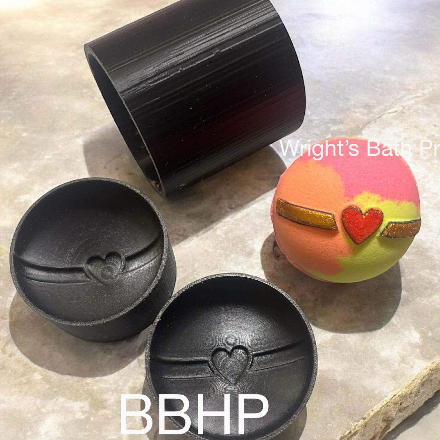 2.5 inch round Heart Mould