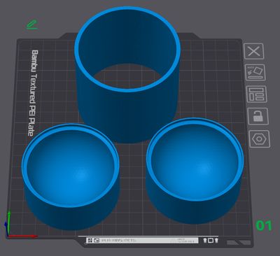 2.5 inch round plain Saturn ring Bath Bomb Mould